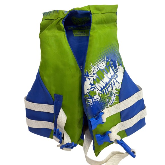 Maui and Sons | Swim | Maui Sons Child Life Vest Pfd 350 Lbs Blue Green ...